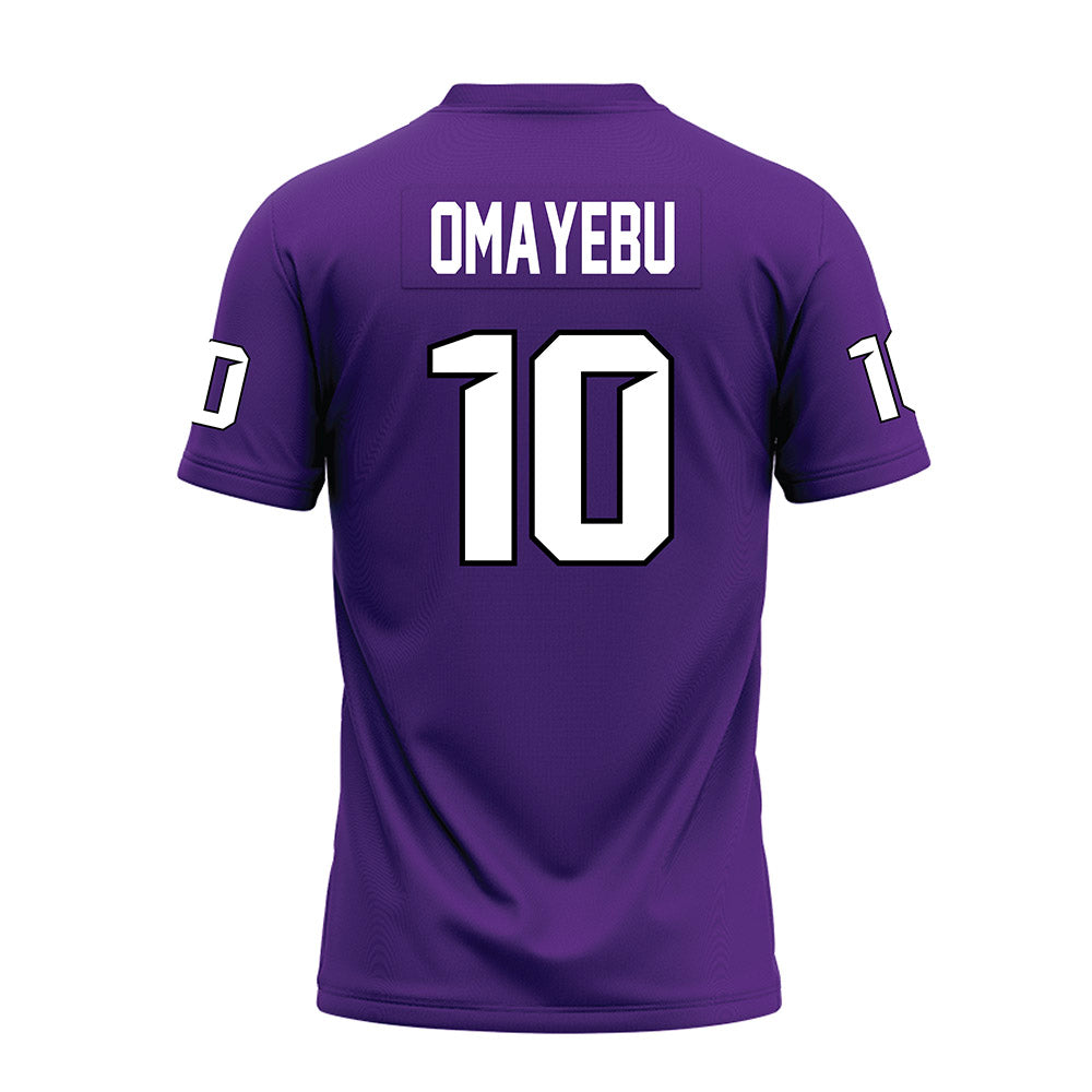 Tarleton State - NCAA Football : Benjamin Omayebu - Purple Premium Football Jersey