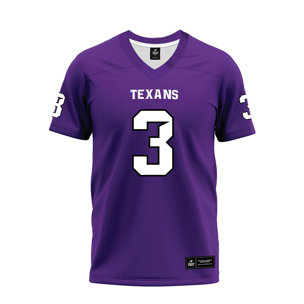 Tarleton State - NCAA Football : Les Odimara - Purple Premium Football Jersey-0