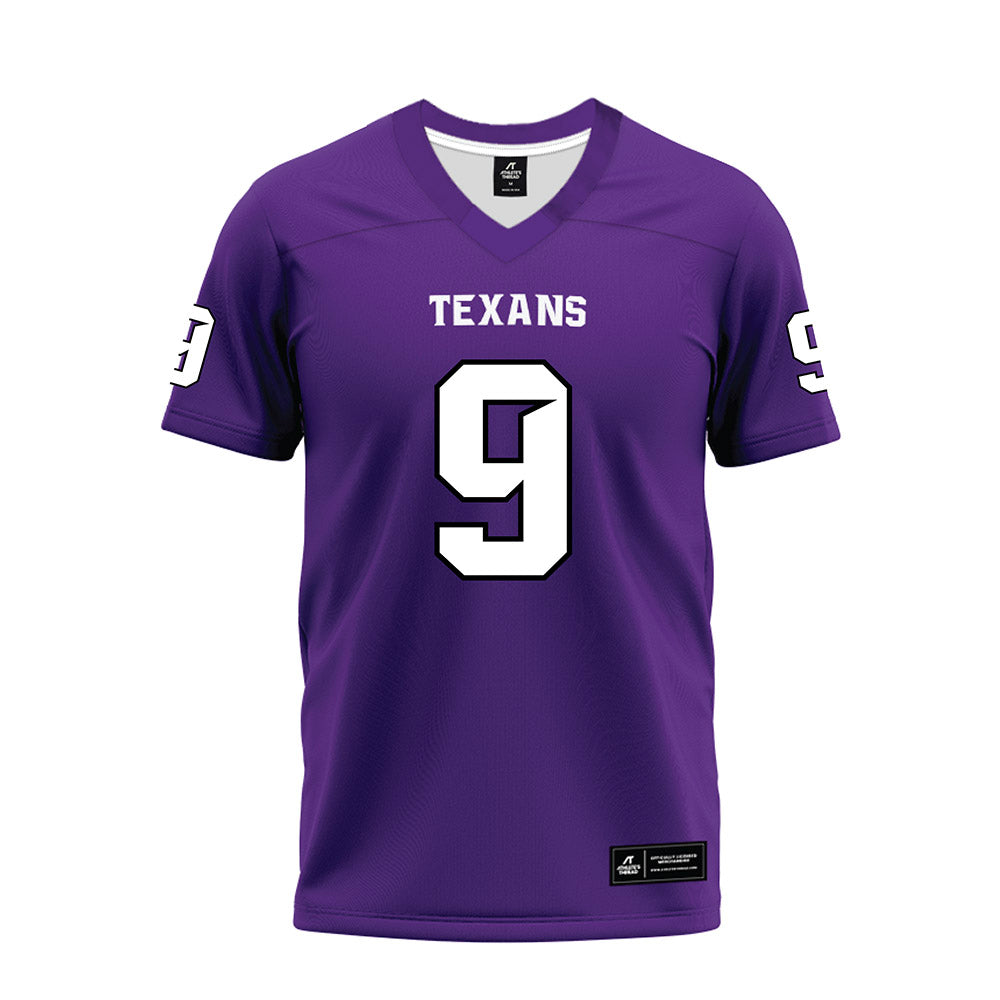 Tarleton State - NCAA Football : Tiar Young - Purple Premium Football Jersey-0
