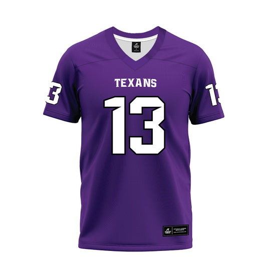 Tarleton State - NCAA Football : Pius Njenge - Purple Premium Football Jersey-0