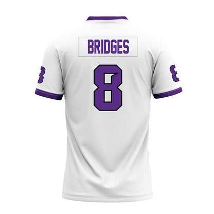 Tarleton State - NCAA Football : Braelon Bridges - White Premium Football Jersey-1