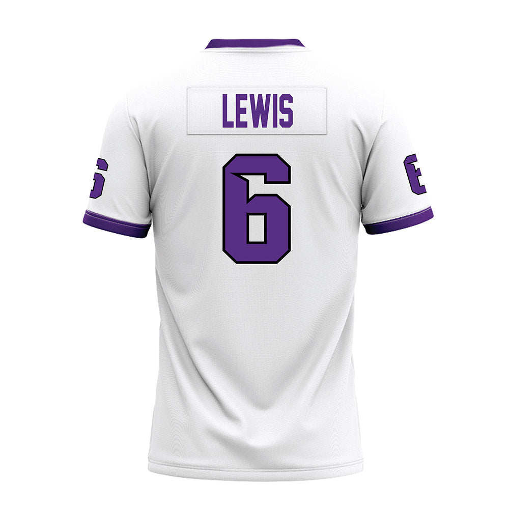 Tarleton State - NCAA Football : Caleb Lewis - White Premium Football Jersey-1