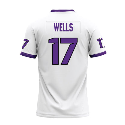 Tarleton State - NCAA Football : CJ Wells - White Premium Football Jersey-1