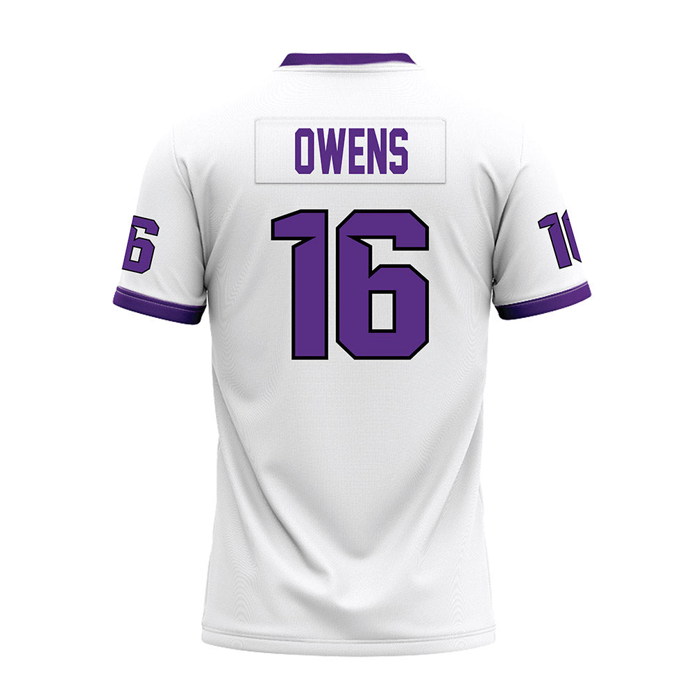 Tarleton State - NCAA Football : AJ Owens - White Premium Football Jersey-1