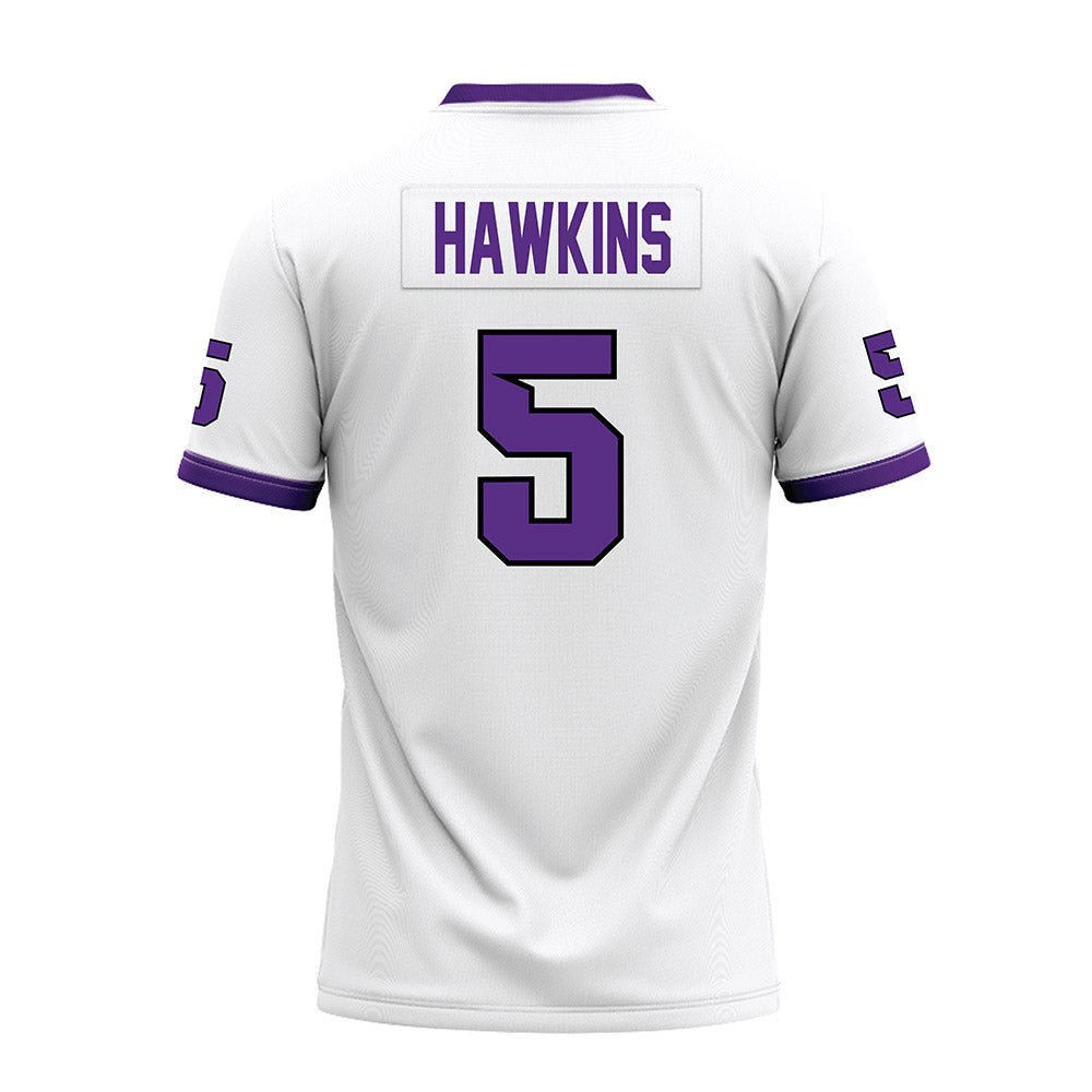 Tarleton State - NCAA Football : Dabari Hawkins - White Premium Football Jersey-1