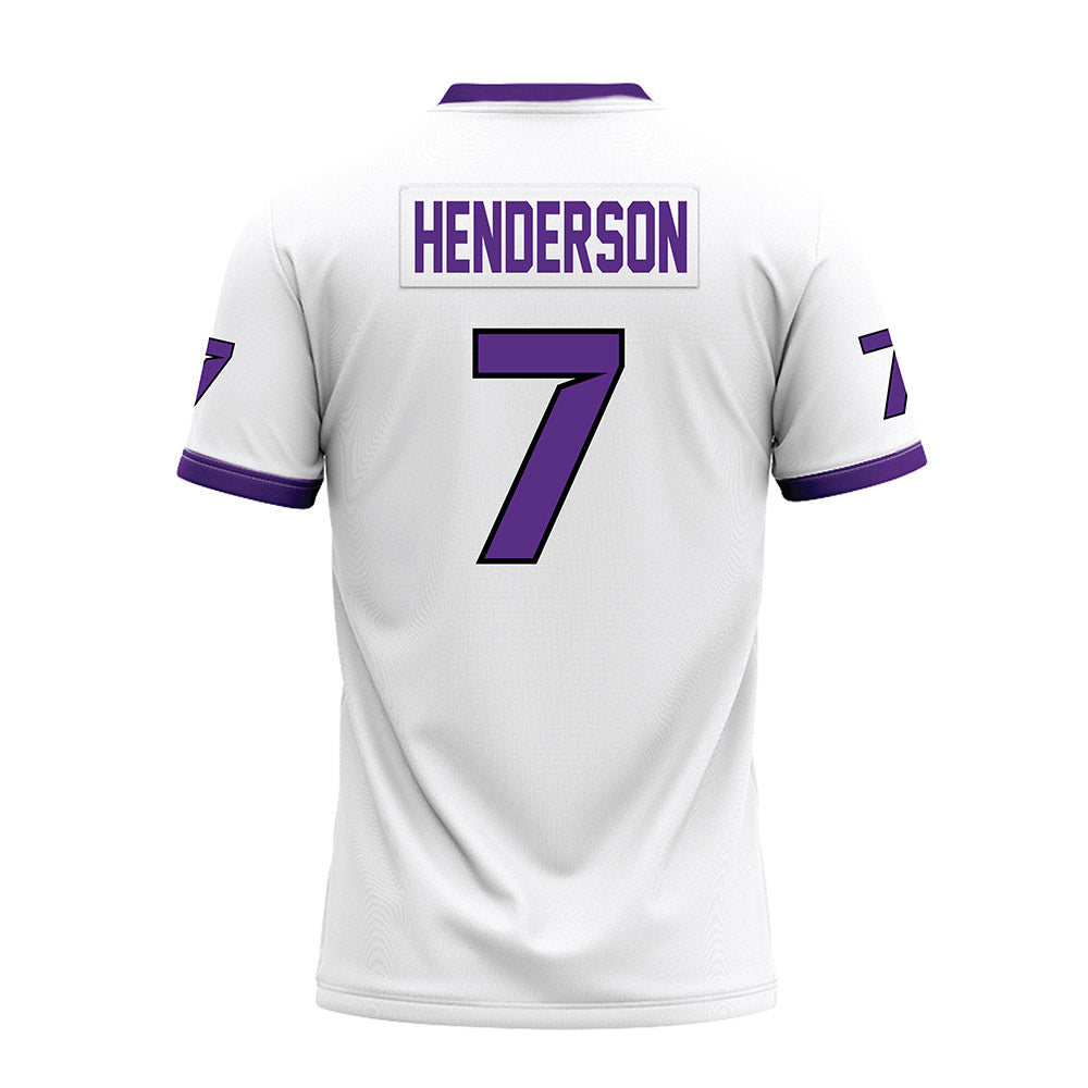 Tarleton State - NCAA Football : Mikey Henderson - White Premium Football Jersey