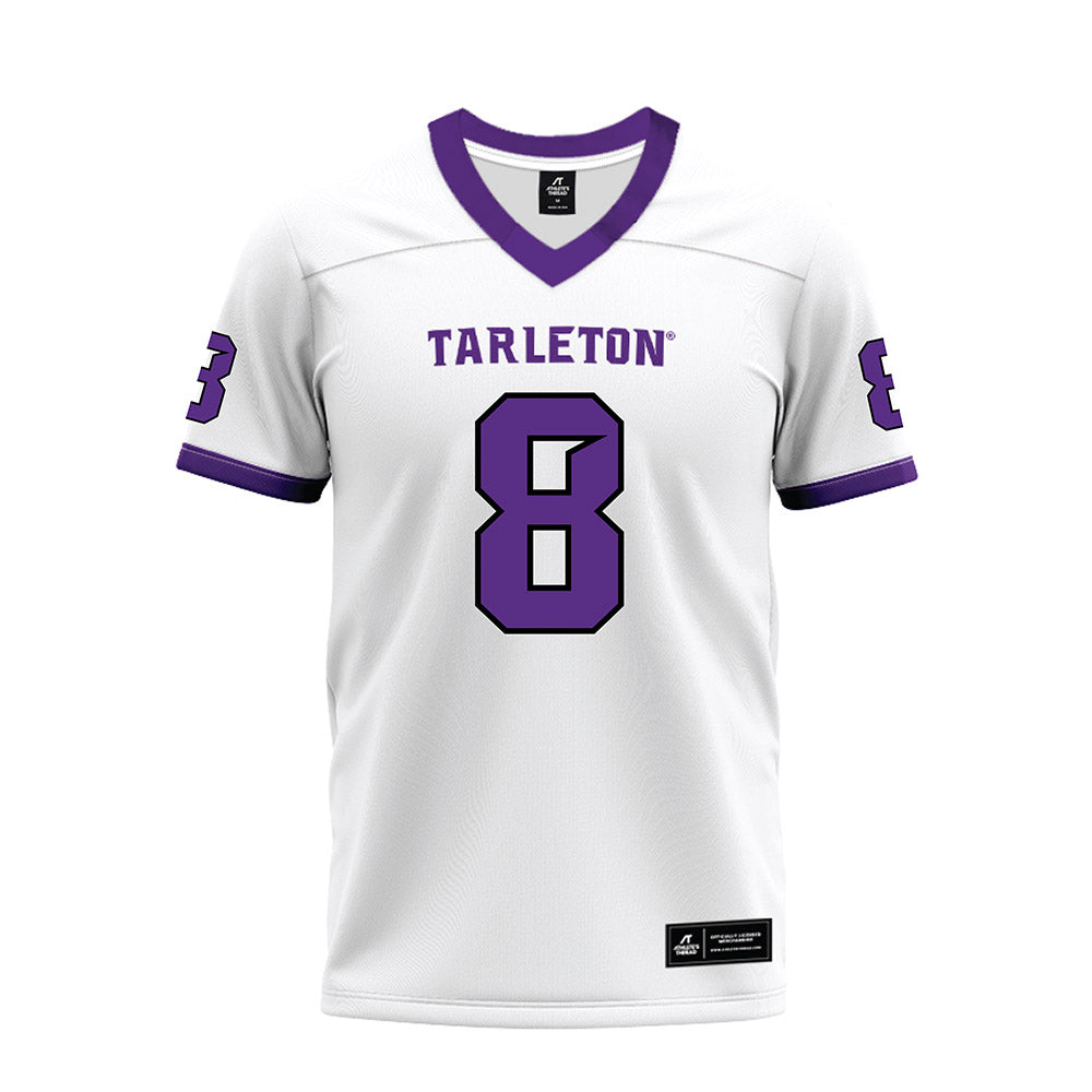 Tarleton State - NCAA Football : Braelon Bridges - White Premium Football Jersey-0