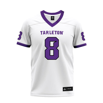 Tarleton State - NCAA Football : Braelon Bridges - White Premium Football Jersey-0