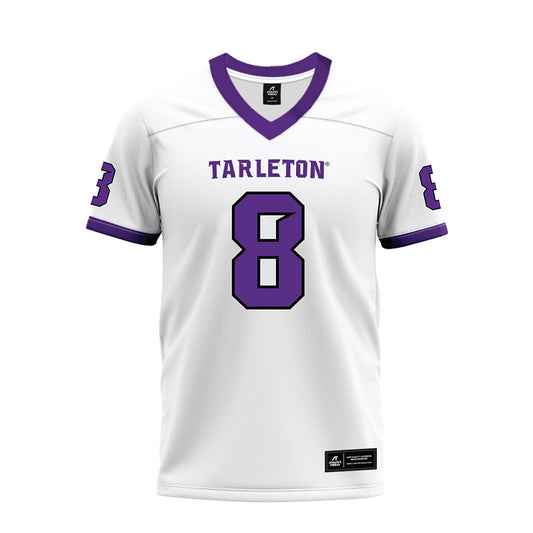 Tarleton State - NCAA Football : Braelon Bridges - White Premium Football Jersey-0