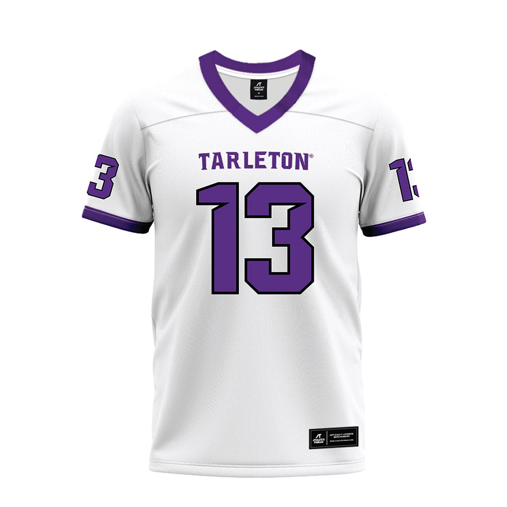 Tarleton State - NCAA Football : Marsean Fisher - White Premium Football Jersey-0