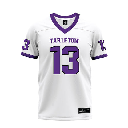 Tarleton State - NCAA Football : Marsean Fisher - White Premium Football Jersey-0
