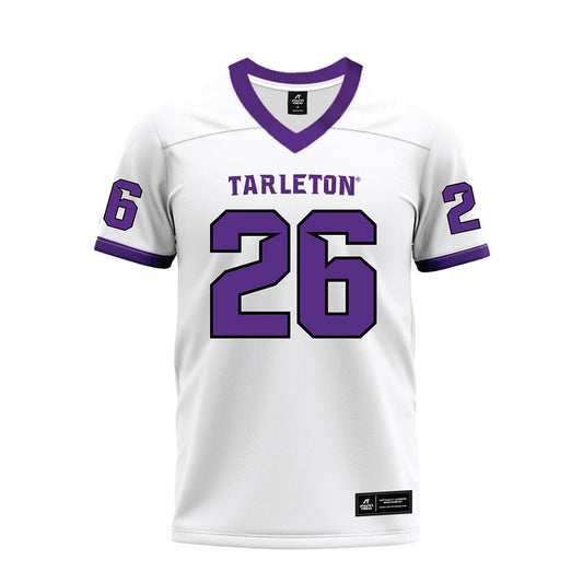 Tarleton State - NCAA Football : Brandon Tolvert - White Premium Football Jersey-0