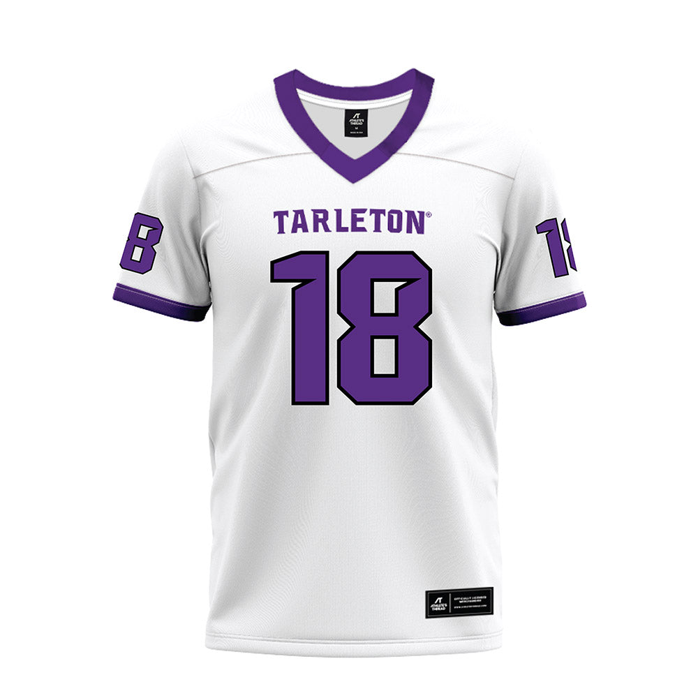 Tarleton State - NCAA Football : Matt Freeman - White Premium Football Jersey-0