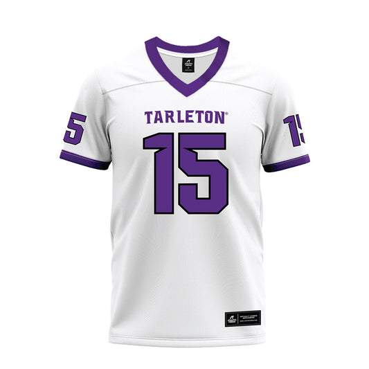 Tarleton State - NCAA Football : Jadan Aubert - White Premium Football Jersey-0