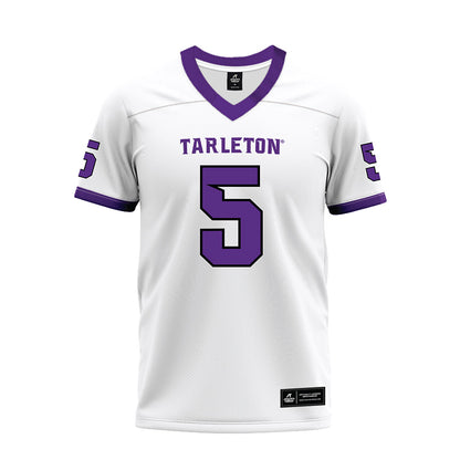 Tarleton State - NCAA Football : Dabari Hawkins - White Premium Football Jersey-0