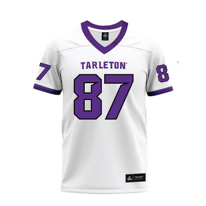 Tarleton State - NCAA Football : Wheeler Bowron - White Premium Football Jersey-0