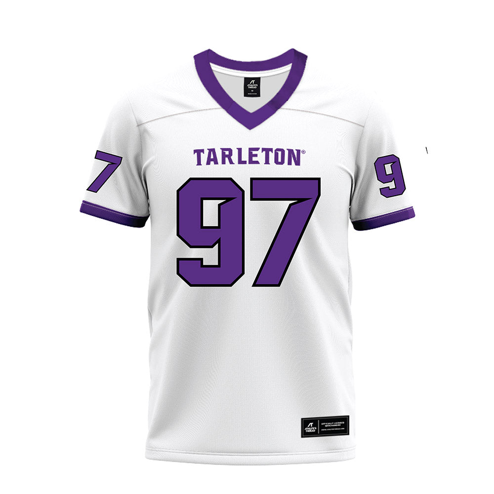 Tarleton State - NCAA Football : James Turrentine - White Premium Football Jersey-0