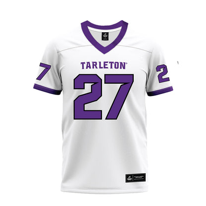 Tarleton State - NCAA Football : Stephen Woods Jr - White Premium Football Jersey-0