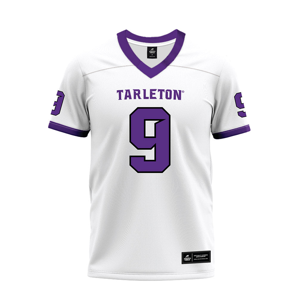 Tarleton State - NCAA Football : Tiar Young - White Premium Football Jersey-0