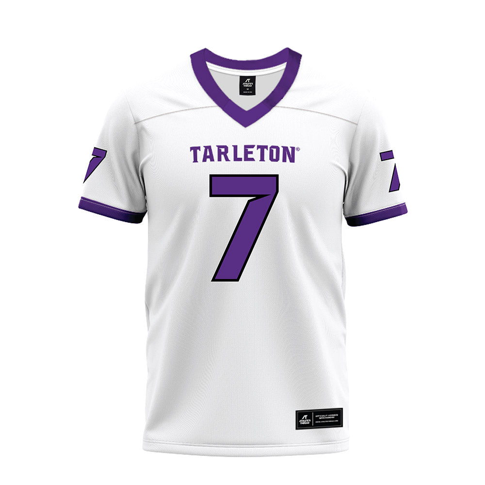 Tarleton State - NCAA Football : Jaylen Jackson - White Premium Football Jersey-0