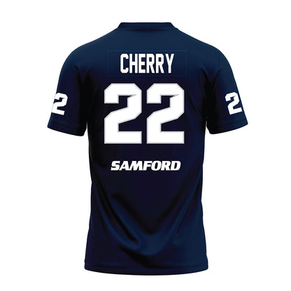 Samford - NCAA Football : Kenyon Cherry - Navy Premium Football Jersey-1