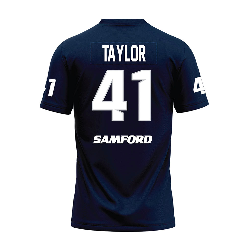 Samford - NCAA Football : Tate Taylor - Navy Premium Football Jersey-1