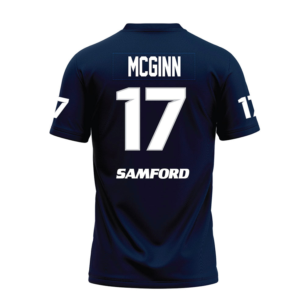 Samford - NCAA Football : James McGinn - Navy Premium Football Jersey-1
