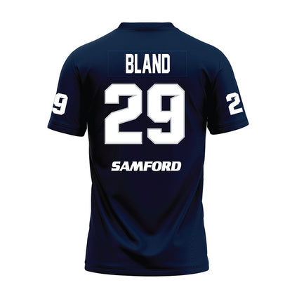Samford - NCAA Football : Cameron Bland - Navy Premium Football Jersey-1