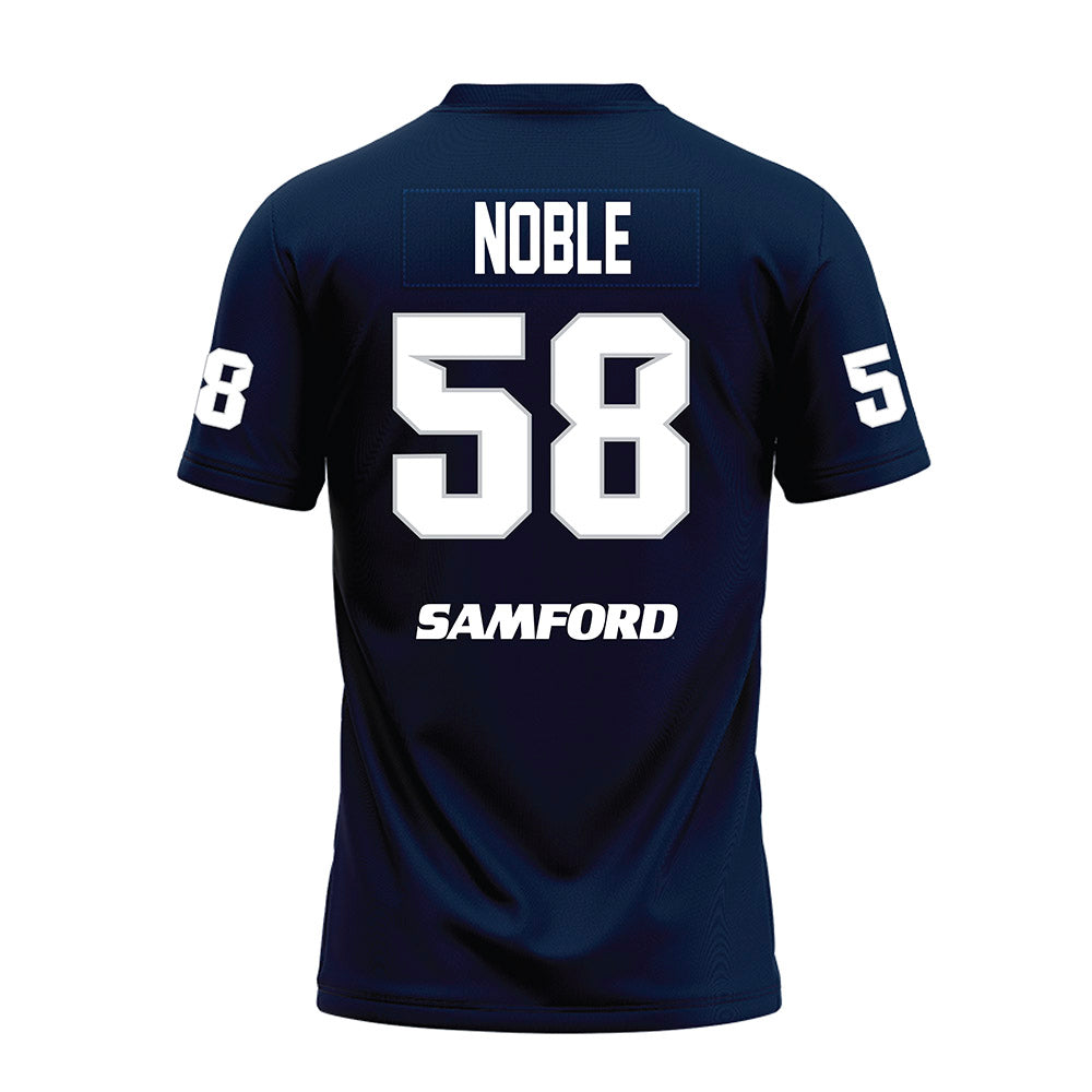 Samford - NCAA Football : Chris Noble - Navy Premium Football Jersey-1