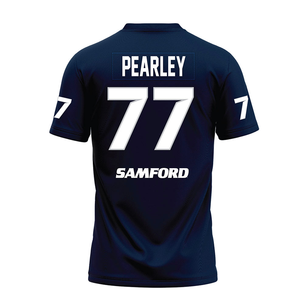Samford - NCAA Football : Kaleb Pearley - Navy Premium Football Jersey-1