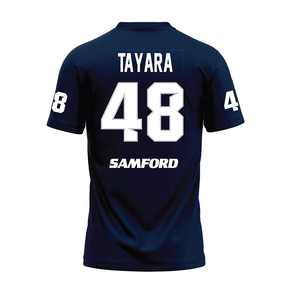 Samford - NCAA Football : Nour Tayara - Navy Premium Football Jersey-1