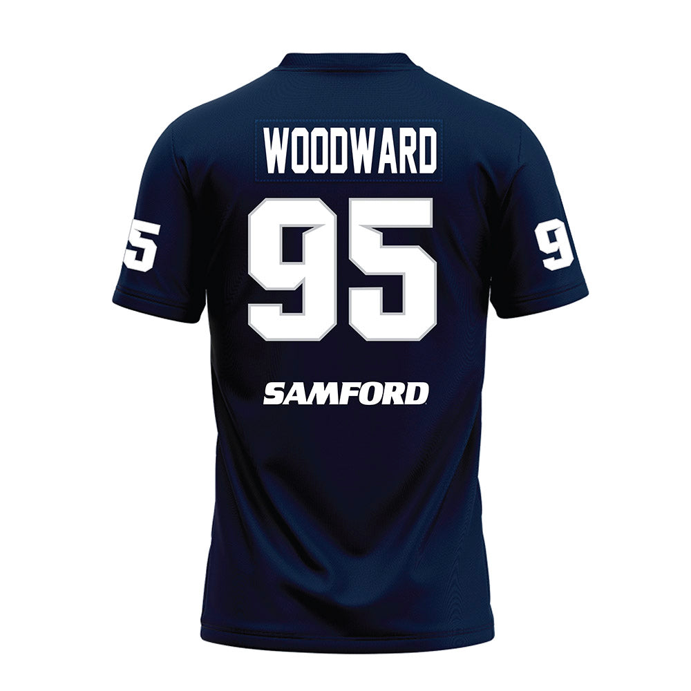 Samford - NCAA Football : Maxton Woodward - Navy Premium Football Jersey-1