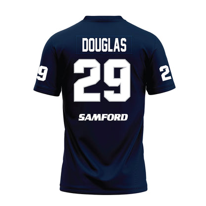 Samford - NCAA Football : CJ Douglas - Navy Premium Football Jersey-1