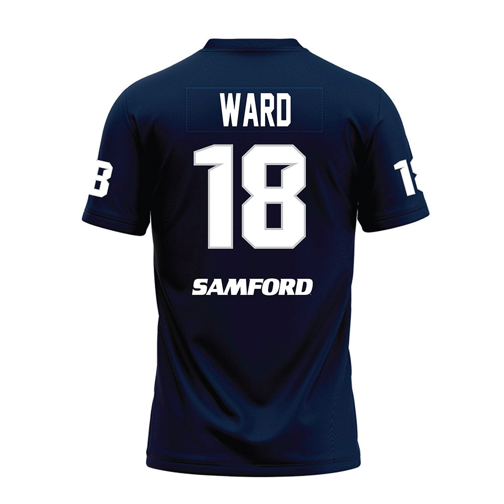 Samford - NCAA Football : Torrey Ward - Navy Premium Football Jersey-1