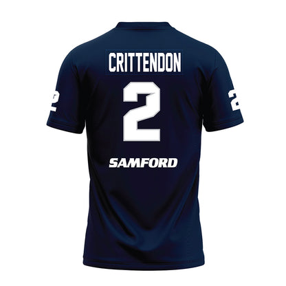 Samford - NCAA Football : Quincy Crittendon - Navy Premium Football Jersey-1