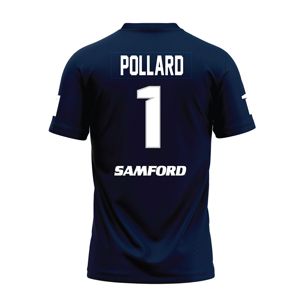 Samford - NCAA Football : Dontae Pollard - Navy Premium Football Jersey-1