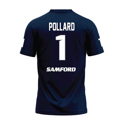 Samford - NCAA Football : Dontae Pollard - Navy Premium Football Jersey-1