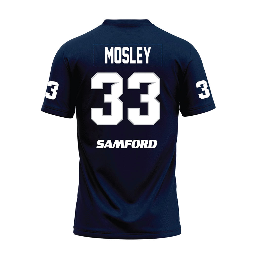 Samford - NCAA Football : Jaden Mosley - Navy Premium Football Jersey-1