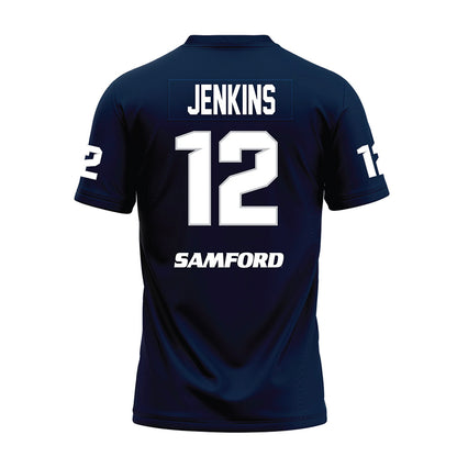 Samford - NCAA Football : Brendan Jenkins - Navy Premium Football Jersey-1