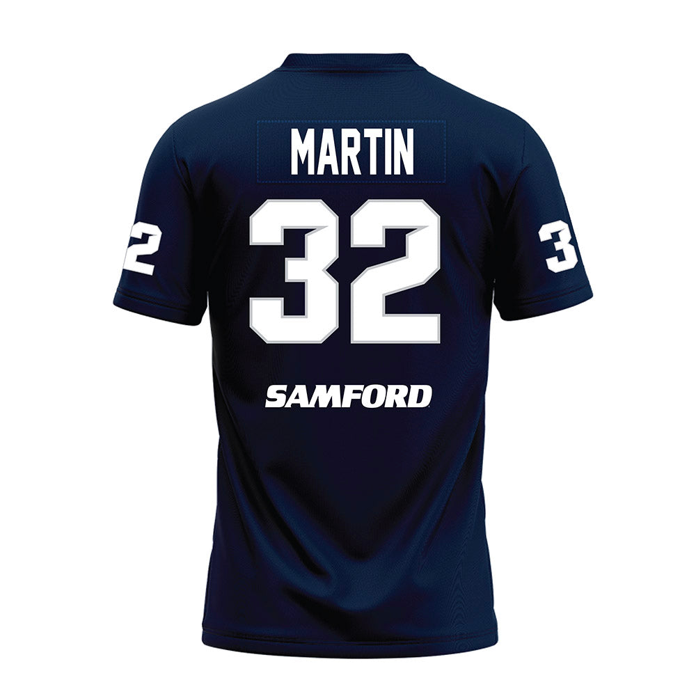 Samford - NCAA Football : Noah Martin - Navy Premium Football Jersey-1