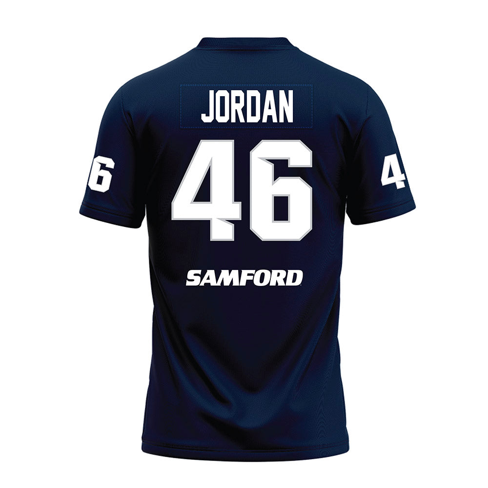 Samford - NCAA Football : Andrew Jordan - Navy Premium Football Jersey-1