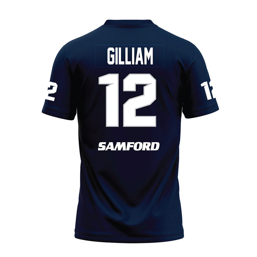 Samford - NCAA Football : charlie gilliam - Navy Premium Football Jersey-1