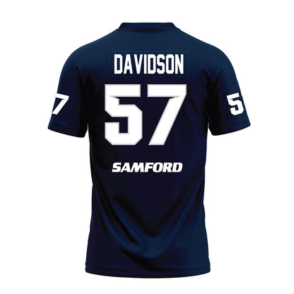 Samford - NCAA Football : Web Davidson - Navy Premium Football Jersey-1