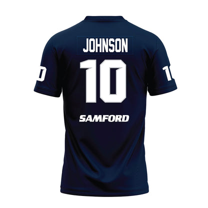Samford - NCAA Football : Aj Johnson - Navy Premium Football Jersey-1