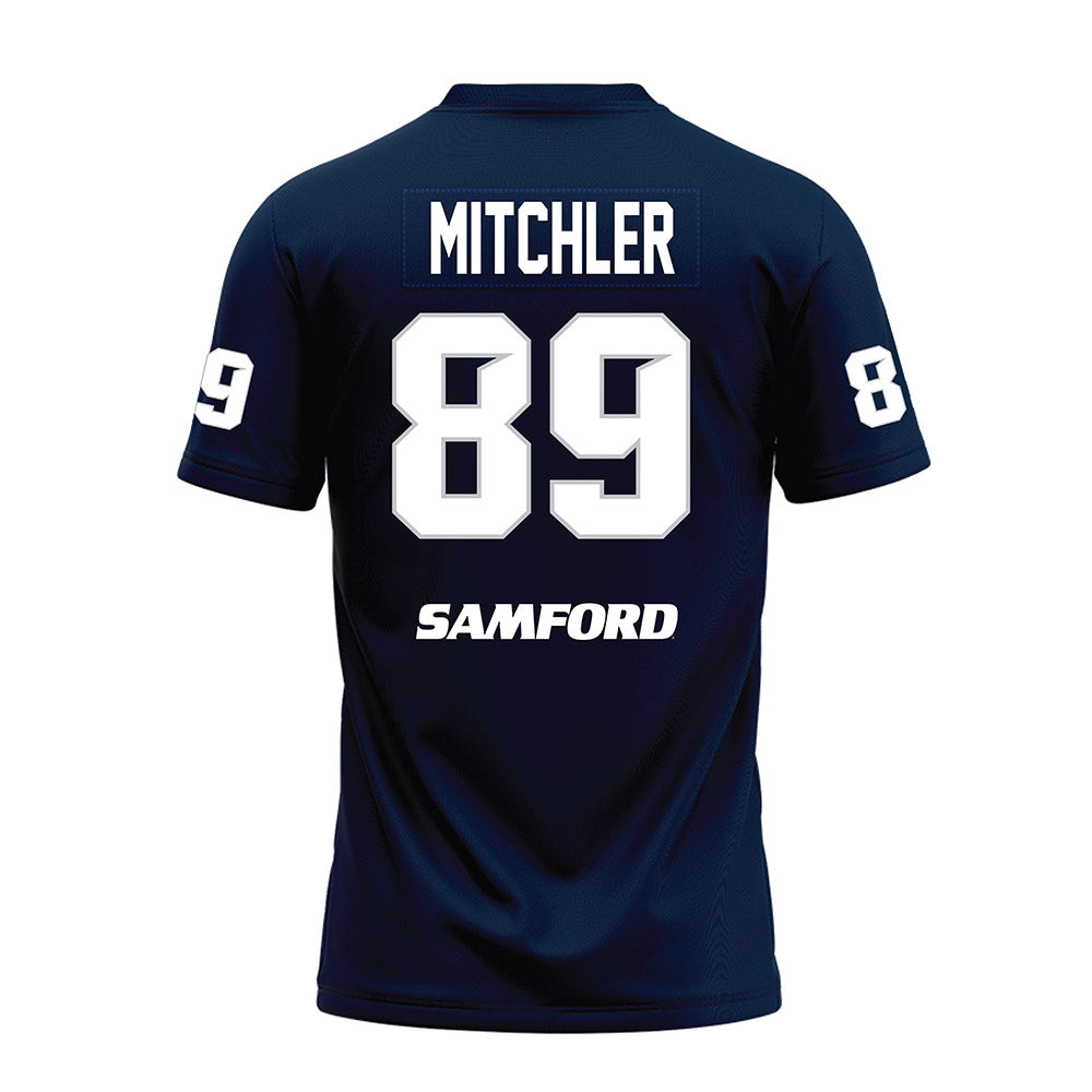 Samford - NCAA Football : Michael Mitchler - Navy Premium Football Jersey-1