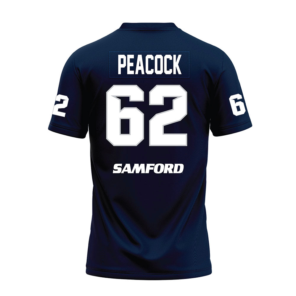 Samford - NCAA Football : Parker Peacock - Navy Premium Football Jersey-1