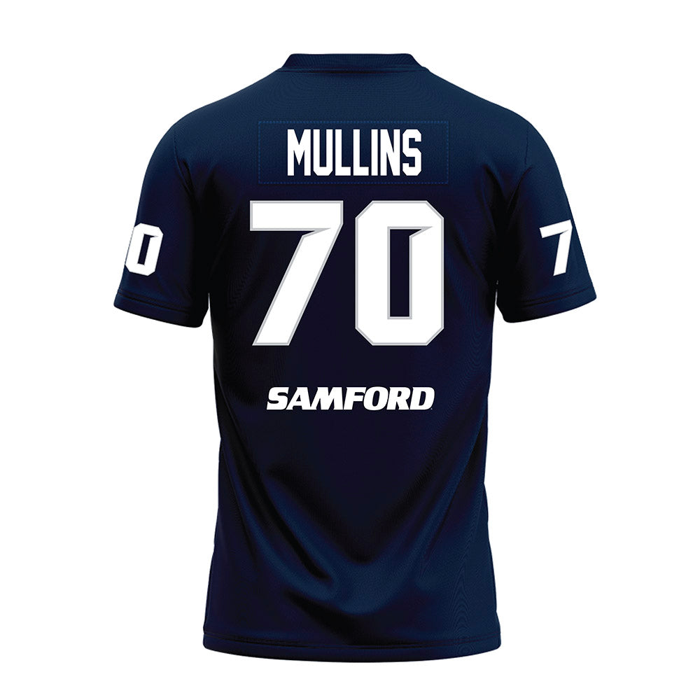 Samford - NCAA Football : Crosby Mullins - Navy Premium Football Jersey-1