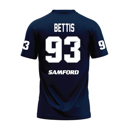 Samford - NCAA Football : Daniel Bettis - Navy Premium Football Jersey-1