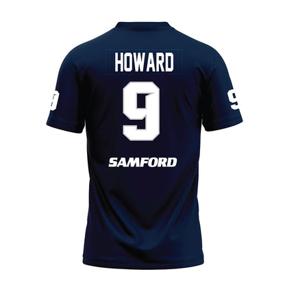 Samford - NCAA Football : Mack Howard - Navy Premium Football Jersey-1