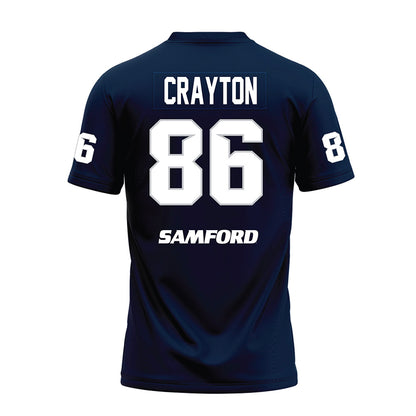 Samford - NCAA Football : Nick Crayton - Navy Premium Football Jersey-1